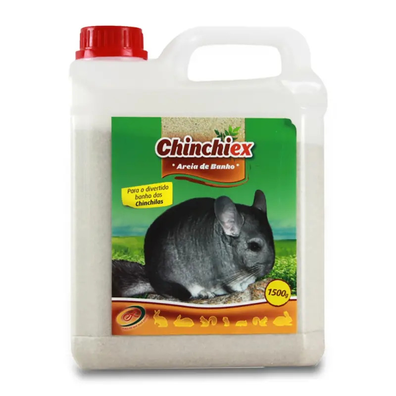 Chinchiex Banho areia P/ Chinchillas 1.500 Gr. EX Chinchiex Banho areia P/ Chinchillas 1.500 Gr. EX