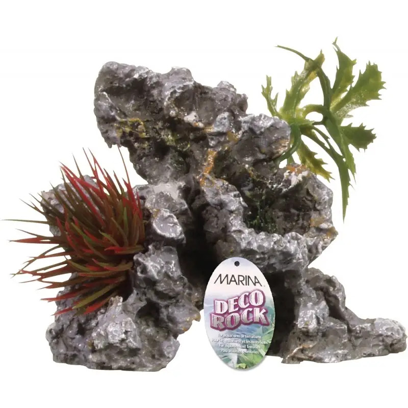 Decoração Deco Rock Rocha e Plantas para Aquário/Terrário Tropizoo