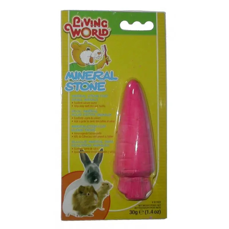 Bloco Mineral Cenoura 30gr para Roedores Living World