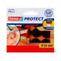 Feltros Adesivos Redondos 22mm Anti-Risco Castanhos Pack 12un Tesa