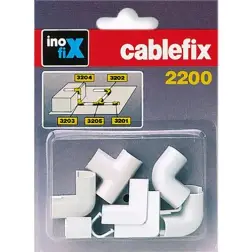 Acessórios Brancos para Calha Técnica Cablefix 2200 Pack 10un Inofix Inofix