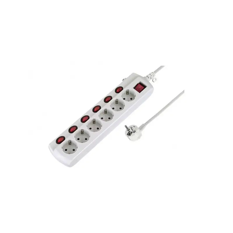 Bloco de 6 Tomadas + 6 Interruptores 1,5mt 62503 Electraline