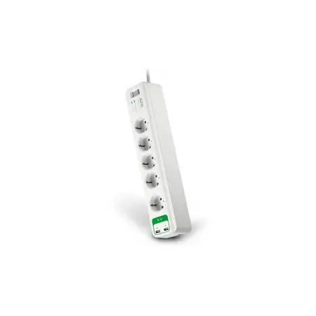 Bloco de 5 Tomadas +2 Saídas USB 2mt 62161 Electraline Electraline