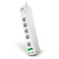 Bloco de 5 Tomadas +2 Saídas USB 2mt 62161 Electraline