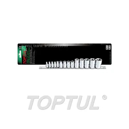 Jogo de Chaves Torx 1/4", 3/8", 1/2" 14 Peças GAAR1402 Toptul Toptul