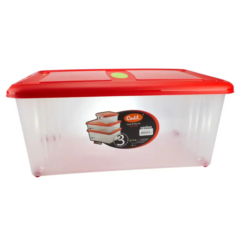 Caixa de Arrumação com Tampa e Rodas Ugobox XL 1346 Codil