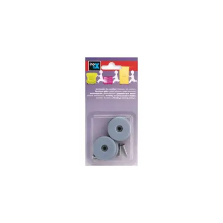 Deslizador 38mm Cinza com Parafuso para Móveis Pack 4un Inofix Inofix