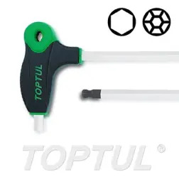 Chave Sextavada Esférica Longa com Punho 4mm AGCD0414 Toptul Toptul