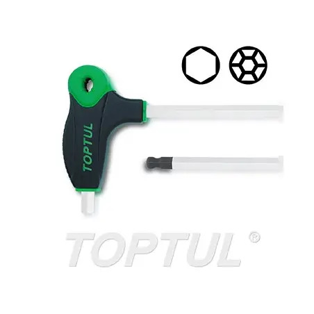 Chave Sextavada Esférica Longa com Punho 4mm AGCD0414 Toptul Toptul