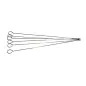 Conjunto de 6 Espetos com Cabo Inox 38cm para Churrasco Delba