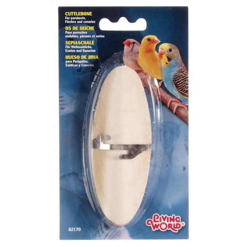 Osso Choco com Suporte para Aves Living World