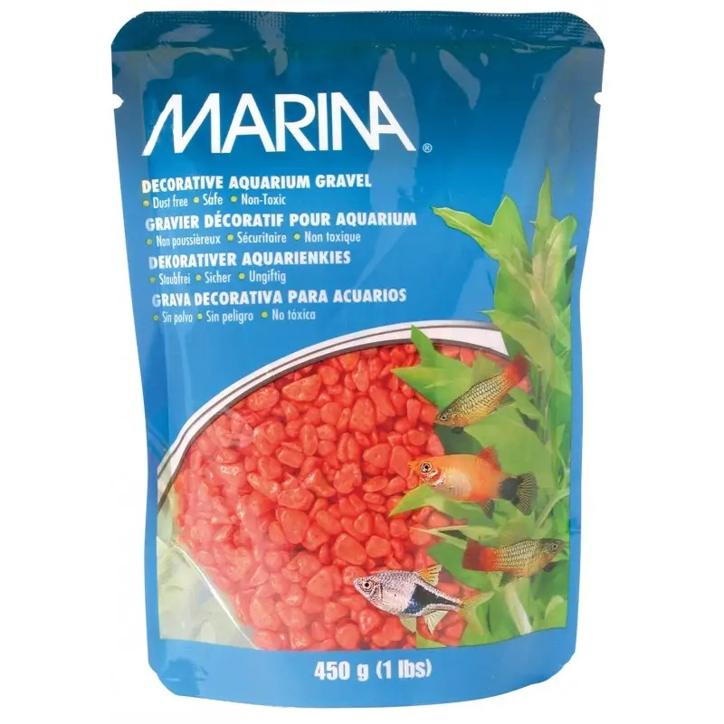 Areia Decorativa Laranja 450gr para Aquário Marina