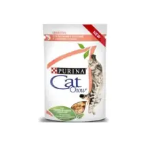 Cat Chow Sensitive com Salmão e Curgete 85gr - 1540260156