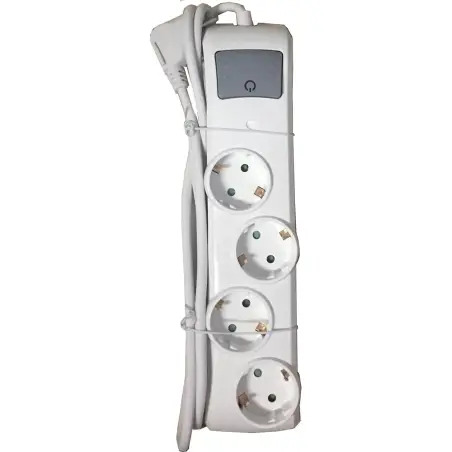 Bloco Bridge de 4 Tomadas 2mt com Interruptor 62505 Electraline Electraline