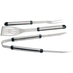 Conjunto 3 Acessórios de Barbecue com Cabo em Inox DB-014 Delba Delba
