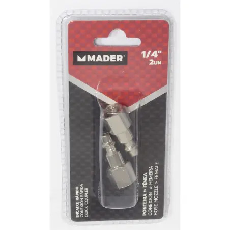 Ponteira Encaixe Rápido Fêmea 2un Ar Comprimido 1/4" Mader Mader
