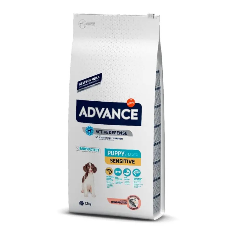 Ração para Cachorro Puppy Sensitive com Salmão e Arroz 3kg Advance