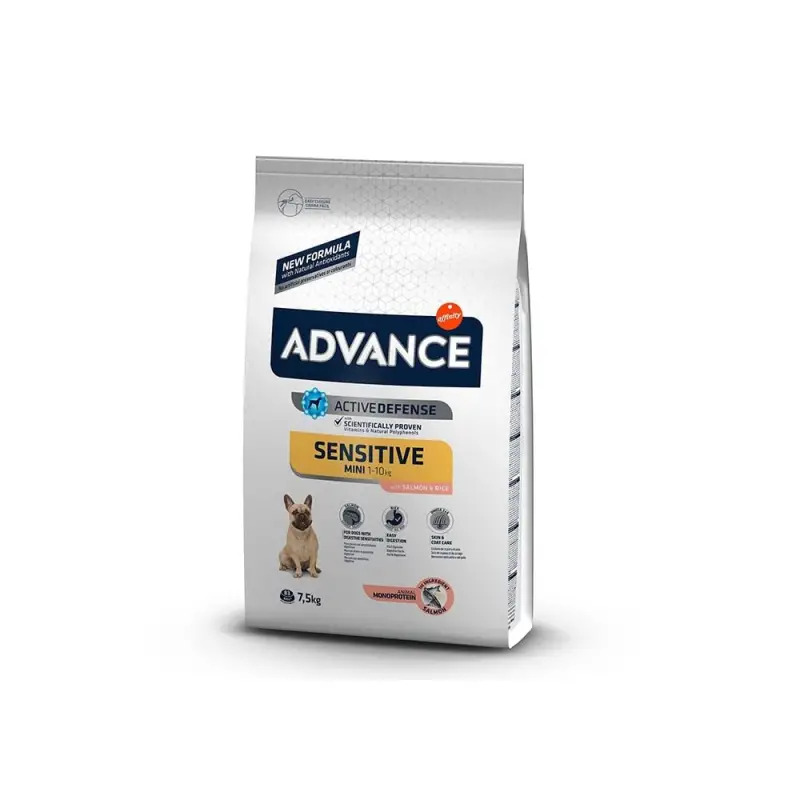 Ração para Cão Adult Mini Sensitive com Salmão 7,5Kg Advance Ração para Cão Adult Mini Sensitive com Salmão 7,5Kg Advance