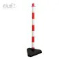 Poste de Sinalização em Plástico Branco/Vermelho 90cm CLS