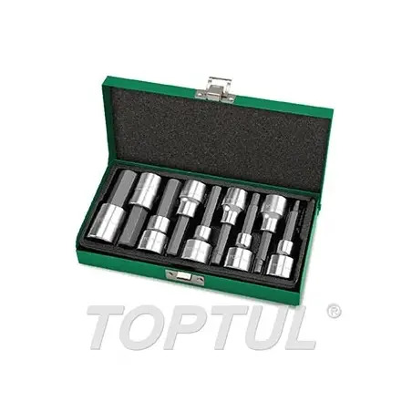 Jogo de Chave de Caixa Bits Hexagonal 1/2" GAAD0905 Toptul Toptul