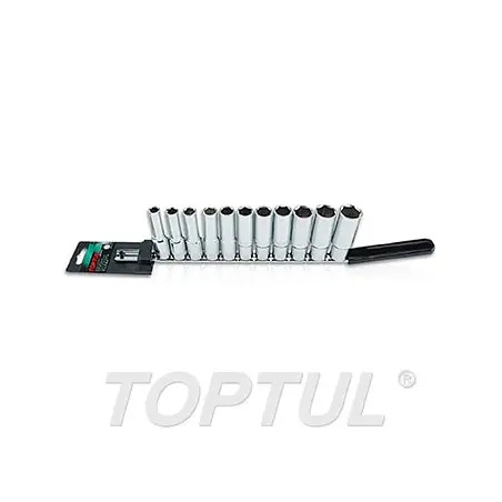 Jogo de Chaves de Caixa Longas 1/2" 11 Peças GAAQ1106 Toptul Toptul