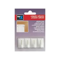 Cabide Adesivo Branco para Cortina Pack 4un Inofix Inofix