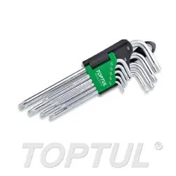 Chave Torx Tamperproof Longa 9 Peças GAAL0919 Toptul Toptul