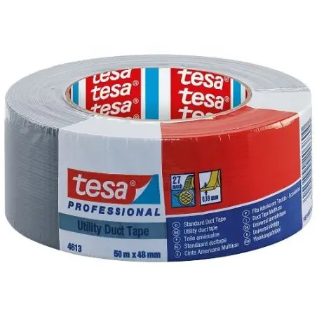 Rolo de Fita Adesiva Americana Preta 48mm x 10mt 4613 Tesa Tesa