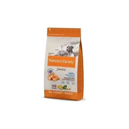 Ração Seca para Cão Selected No Grain Mini Adult de Salmão 1,5Kg Natures Variety Natures Variety