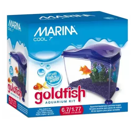 Aquário Cool Kit Peixes de Água Fria Purpura 6,7lt Marina Marina