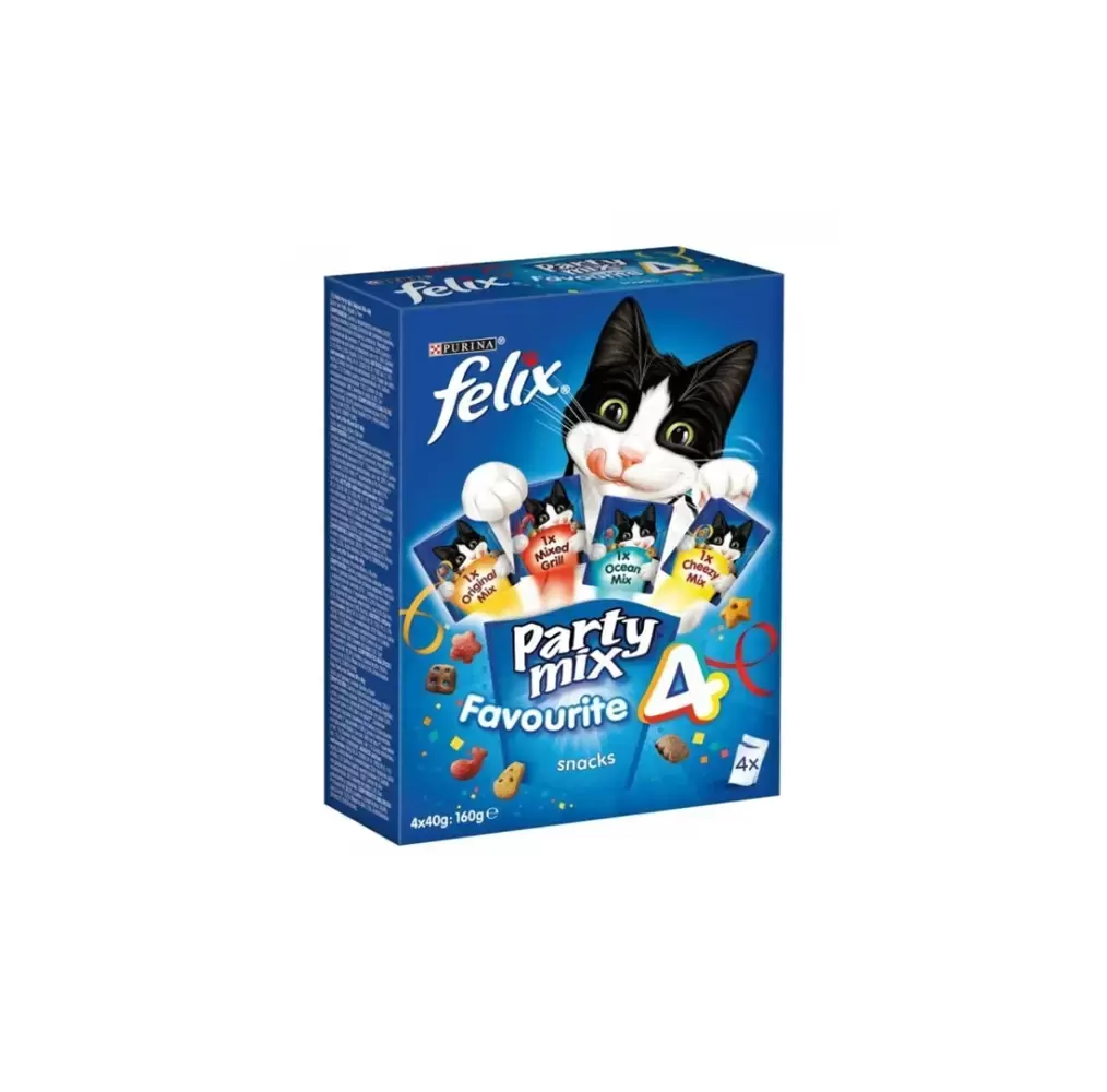 Snacks para Gato Felix Party Mix Favourite 4 4x40gr Purina