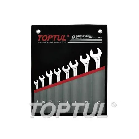 Jogo de 8 Chaves Boca-Luneta 15º GPCX0801 Toptul Toptul