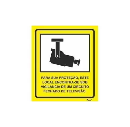 Placa Autocolante de Sinalização em PVC "Está a Ser Filmado" 14x16cm Aman Aman