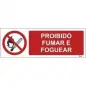 Placa Sinalizadora 20x6,5cm "Proíbido Fumar/Foguear" Valpec