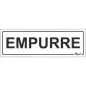 Placa Autocolante de Sinalização em PVC "Empurre" 14x4,5cm Aman