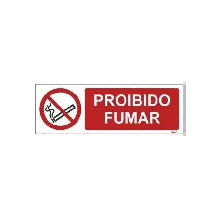Placa Sinalizadora 20x6,5cm "Proíbido Fumar" Valpec Valpec