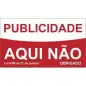 Placa Sinalizadora 7x4cm "Publicidade Aqui Não" Valpec
