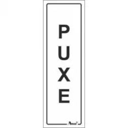 Placa Sinalizadora 14x4,5cm "Puxe" Valpec Valpec