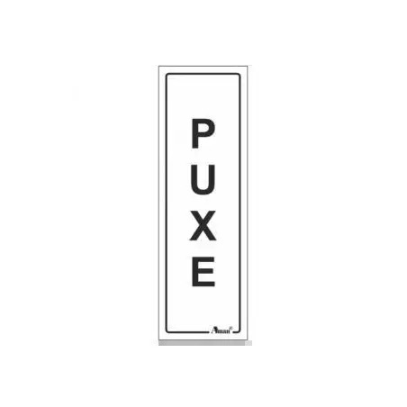 Placa Sinalizadora 14x4,5cm "Puxe" Valpec Valpec