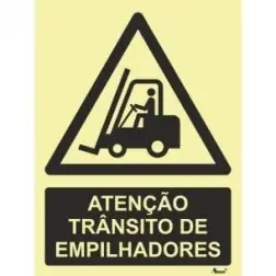 Placa Sinalizadora em PVC "Atenção Trânsito de Empilhadores" Valpec Valpec