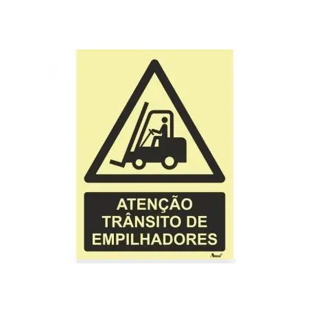 Placa Sinalizadora em PVC "Atenção Trânsito de Empilhadores" Valpec Valpec