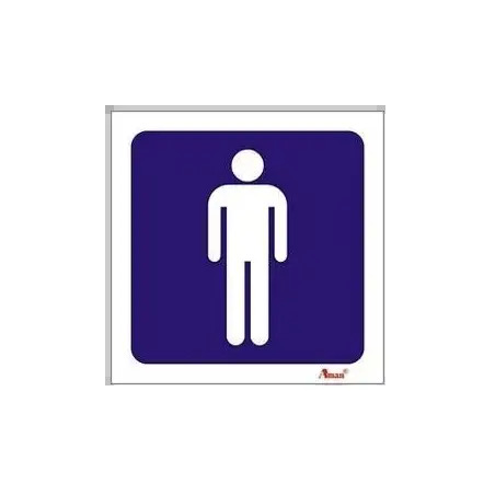 Placa Sinalizadora 10x10cm em PVC "WC Homem" Valpec Valpec