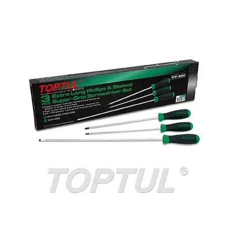 Chave de Fenda Phillips Extra Longa 3 Peças GAAE0305 Toptul Toptul