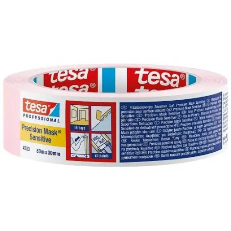 Rolo de Fita Adesiva Tesakrepp Rosa 25mm x 50mt 4333 Tesa Tesa