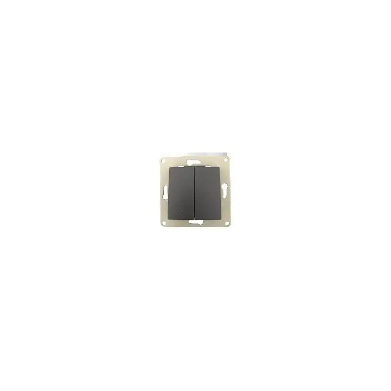 Interruptor Comutador Duplo Preto Bali 602404 Electraline