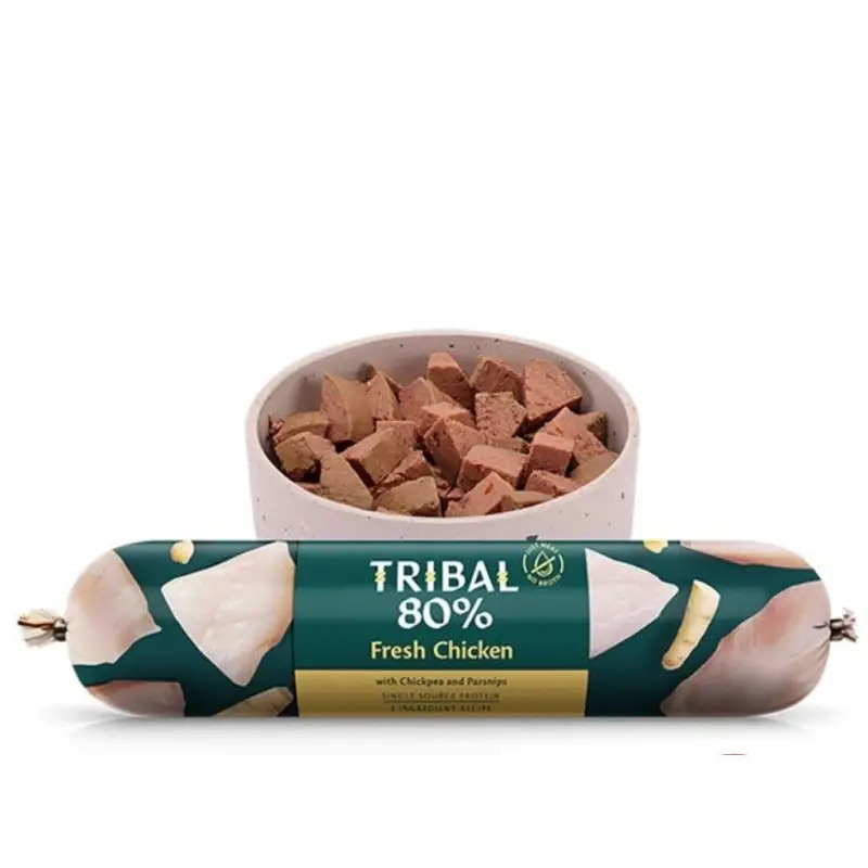 Salsicha Tribal 80% Frango Gourmet Sausage 750gr para Cão EXC284 Orniex Salsicha Tribal 80% Frango Gourmet Sausage 750gr para Cão EXC284 Orniex