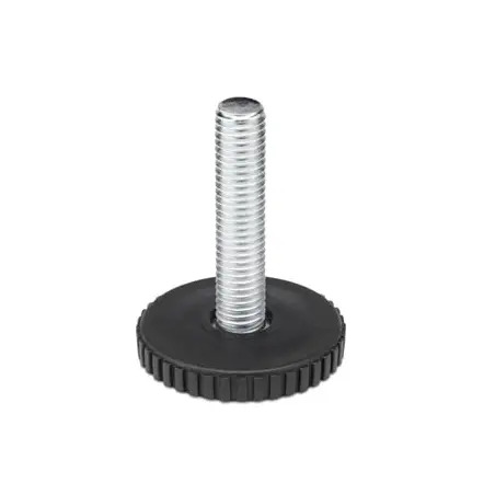 Pé Nivelador 38mm M8x47 Preto Inofix Inofix