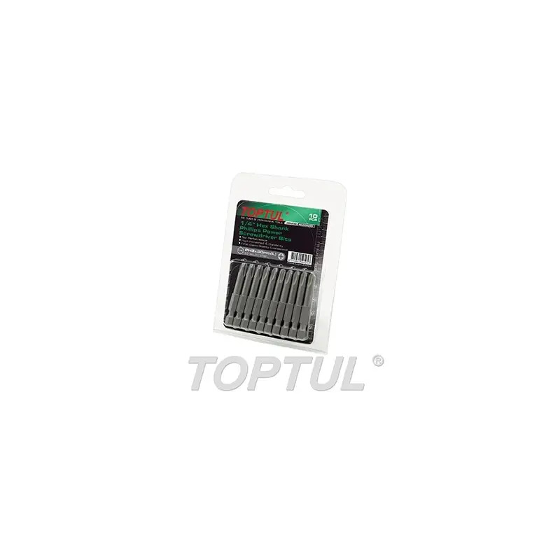 Jogo de 10 Bits Phillips 1/4" PH3 FSIA0803G Toptul