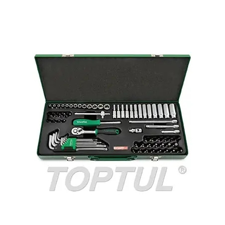 Jogo de 72 Chaves de Caixa 1/4" GCAD7202 Toptul Toptul