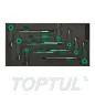 Jogo de 7 Chaves Torx Tamperproof em Tabuleiro GVA0712 Toptul